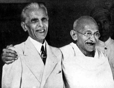 Jinnah with Gandhi
