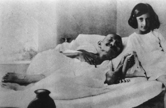 Mahatma Ghandi and Indira - 1924 